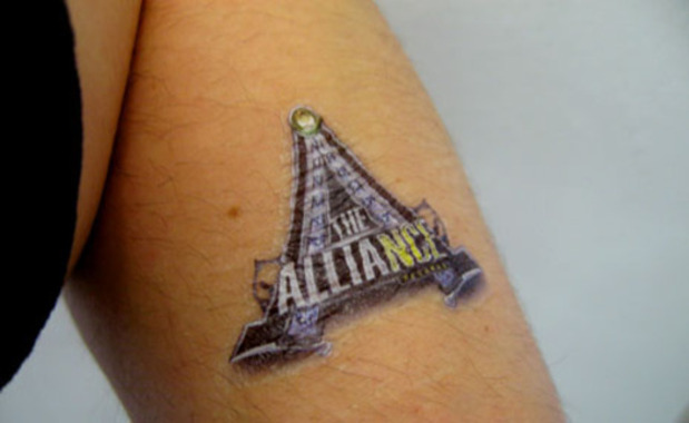  rub-on tattoos promoting ATL's the Alliance and their single with Fabo, 